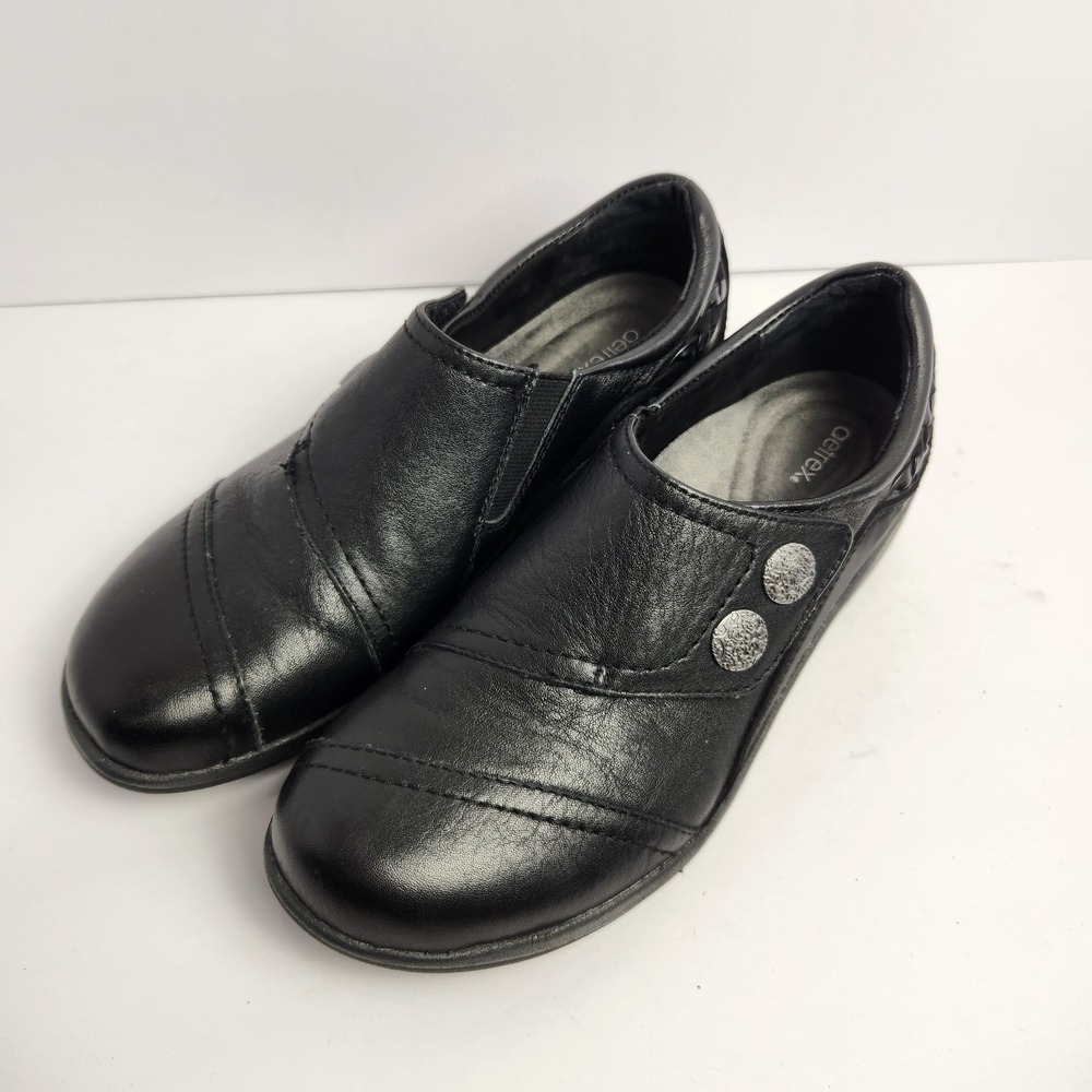 Aetrex Women's Classy Minimalist Comfort Slip-On Black Shoes Size 7